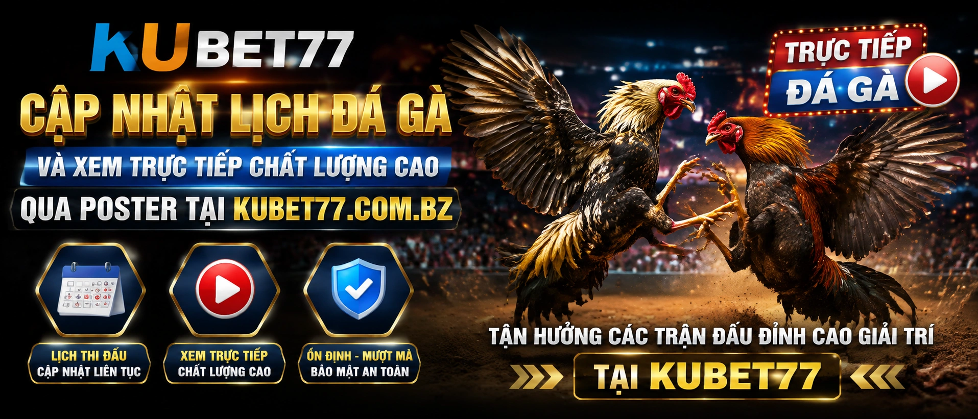 Giao diện danh mục Đá Gà Kubet77 trên mobile