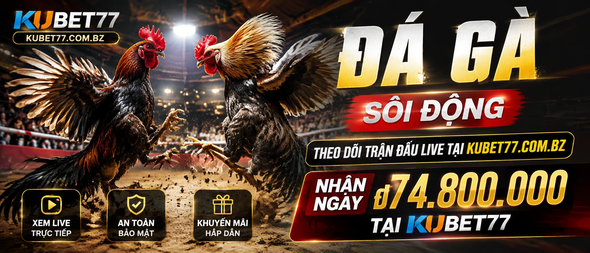 Màn hình xem Đá Gà Kubet77