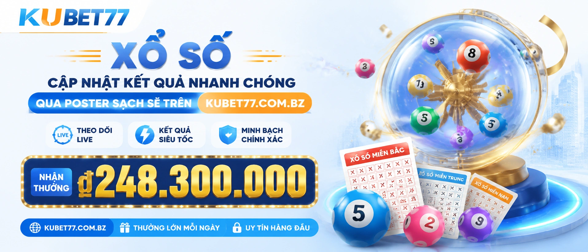 Kubet77 Xổ Số Online trên giao diện mobile